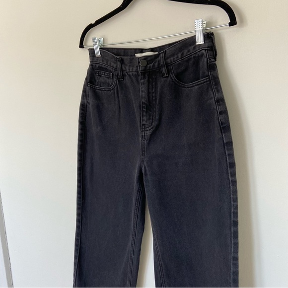 Oak and Fort Washed Black Wide Straight Leg Jeans size 27 - Picture 7 of 9